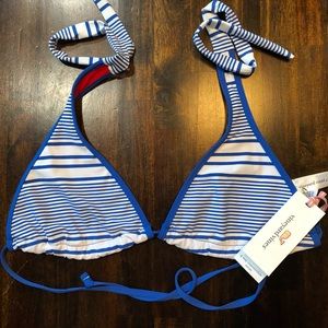 New vineyard vines yacht blue bikini top